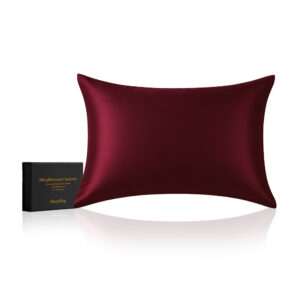 SleepKing™ hodvábna obliečka na vankúš Charlotte - Vínová, 40x60cm