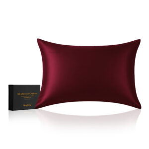 SleepKing™ hodvábna obliečka na vankúš Charlotte - Vínová, 50x70cm